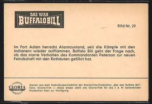 AK Filmszene aus dem Film Das war Buffalo Bill-Bild Nr. 29
