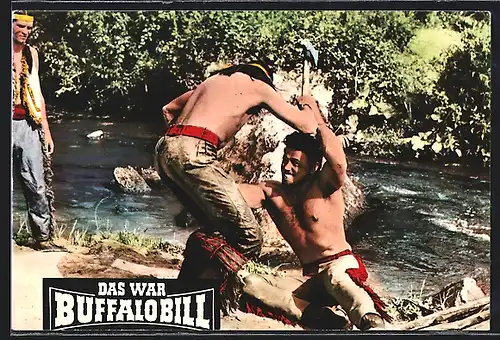 AK Häuptling Gelbe Hand attackiert Buffalo Bill mit einem Tomahawk