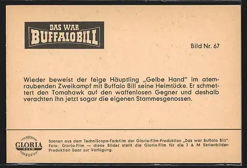 AK Häuptling Gelbe Hand attackiert Buffalo Bill mit einem Tomahawk