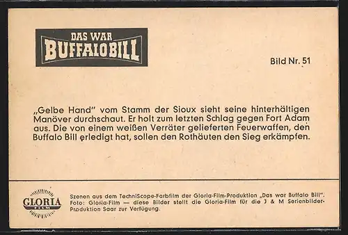 AK Szene aus dem Film Das war Buffalo Bill