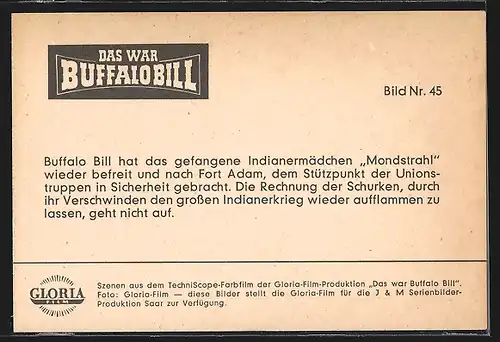 AK Filmszene aus dem Film Das war Buffalo Bill-Bild Nr. 45