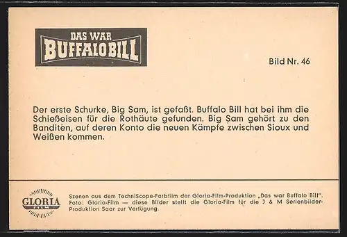 AK Szene aus dem Film Das war Buffalo Bill