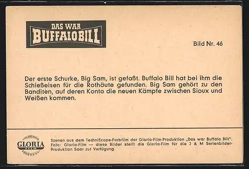 AK Szene aus dem Film Das war Buffalo Bill