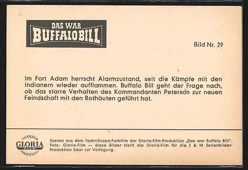 AK Filmszene aus dem Film Das war Buffalo Bill-Bild Nr. 29