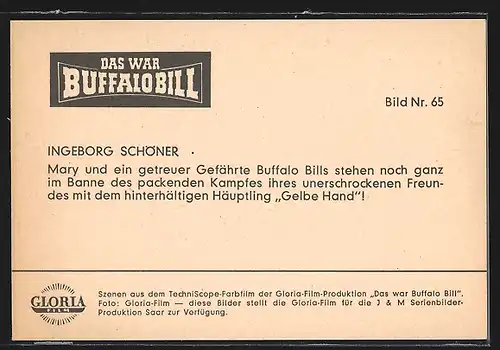 AK Schauspielerin Ingeborg Schöner in Das war Buffalo Bill