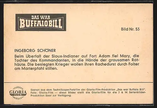 AK Filmszene aus dem Film Das war Buffalo Bill-Bild Nr. 53