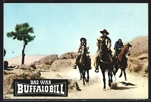 AK Szene aus dem Film Das war Buffalo Bill mit Ritt durch die Prärie