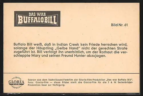 AK Szene aus dem Film Das war Buffalo Bill mit Ritt durch die Prärie