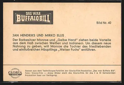 AK Barbesitzer Monroe und Gelbe Hand schmieden einen Plan, Buffalo Bill