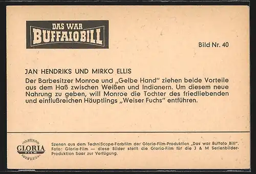 AK Filmszene aus dem Film Das war Buffalo Bill-Bild Nr. 40