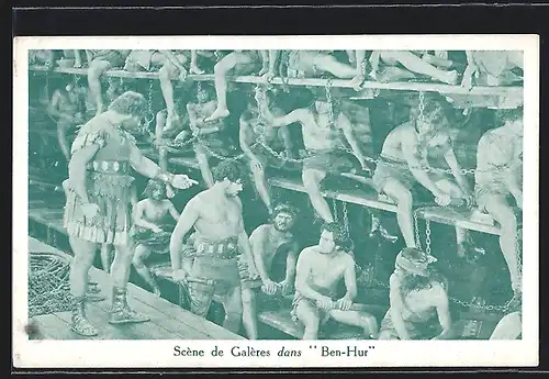 AK Ramon Novarro in einer Filmszene von Ben Hur -The Galley Slaves