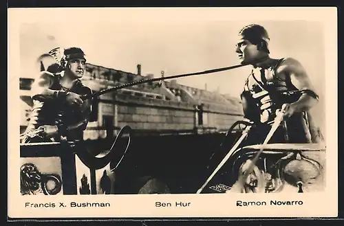 AK Ramon Novarro mit Francis X. Bushman in dem Film Ben Hur