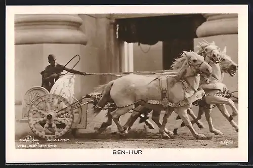 AK Ben-Hur, Ramon Novarro, Wagenrennen