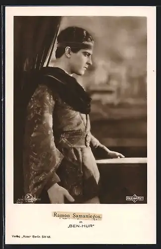 AK Schauspieler Ramon Novarro in einer Filmszene aus Ben Hur