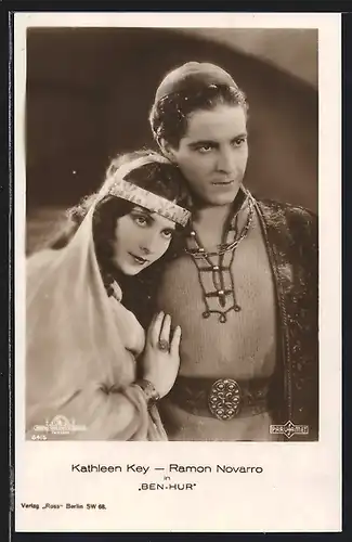 AK Kathleen Key und Ramon Novarro in einer Szene aus Ben Hur