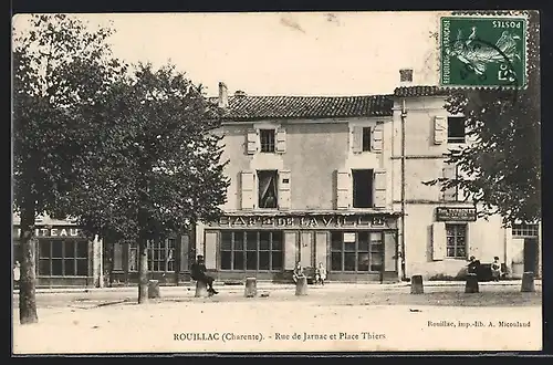 AK Rouillac, Rue de Jarnac et Place Thiers