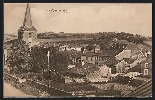 AK Frémonville, Ortsansicht mit Kirche