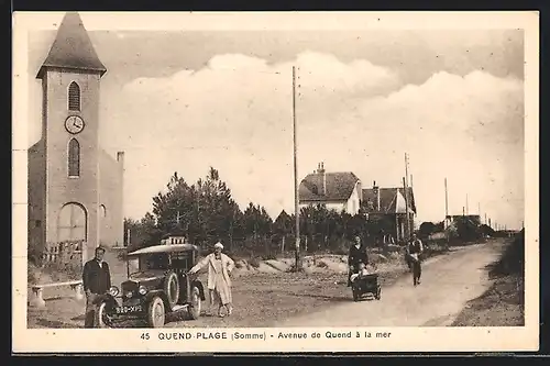 AK Quend-Plage, Avenue de Quand à la mer