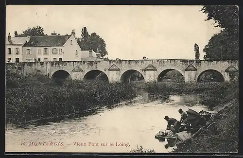 AK Montargis, Vieux Pont sur le Loing