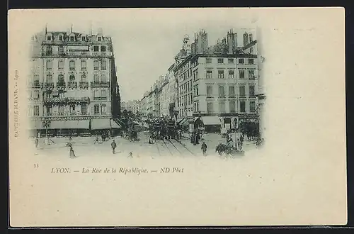 AK Lyon, La Rue de la République