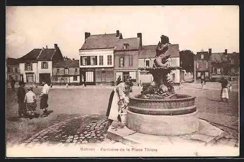 AK Bohain, Fontaine de la Place Thiers