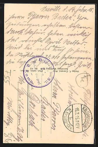 AK Hattonchatel, zerstörte Kirche