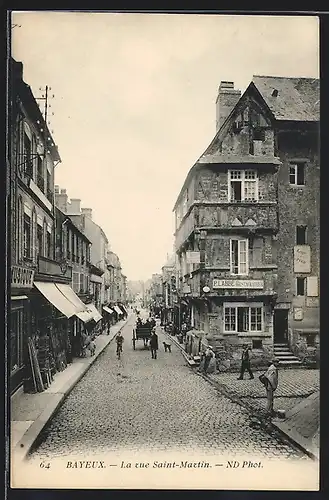 AK Bayeux, La Rue Saint-Martin