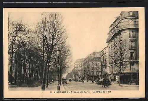 AK Vincennes, Avenue de Paris, L`entrée du Fort