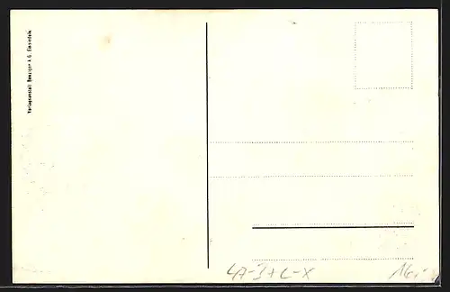 Künstler-AK Zug, Matura 1923, Teufel mit Büchern