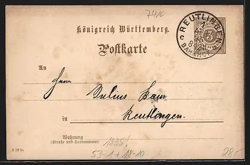 Vorläufer-Künstler-AK Bismarck zum 80. Geburtstag 1895, Ganzsache Württemberg