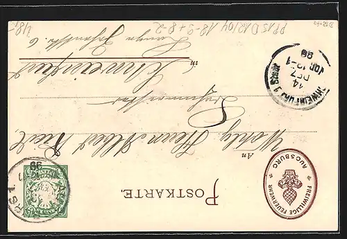 AK Augsburg, 50 jähriges Jubiläum der freiwilligen Feuerwehr, Ganzsache Bayern, PP 15 D 12 /04