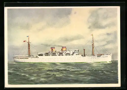 AK Passagierschiff der Hamburg - Amerika Linie Vergnügungsreisen - Motorschiff Milwaukee