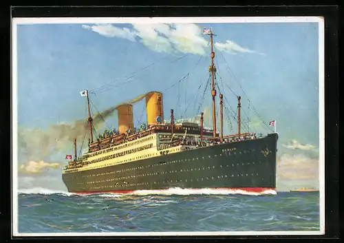 AK Doppelschraubendampfer Berlin auf hoher See
