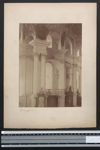 Fotografie unbekannter Fotograf, Ansicht Neresheim, Innenansicht der Klosterkirche