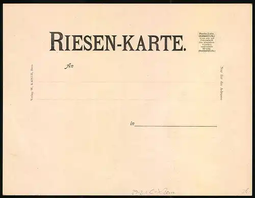 Riesen-AK Bern, Blick auf das Münster und Plattform vom Kirchenfeld aus gesehen, 1895