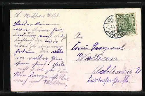 Künstler-AK Dampfer Oceana auf hoher See