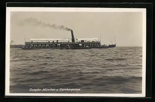 AK Dampfer München auf dem Starnberger See
