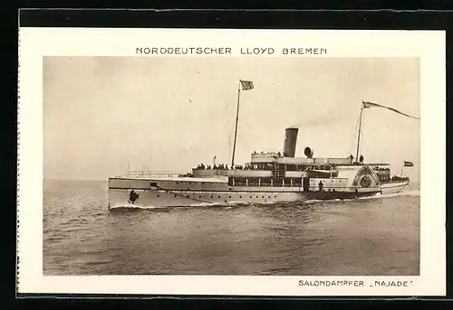 AK Salondampfer Najade des Norddeutschen Lloyd