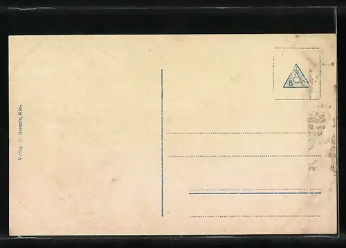 AK S. M. S. Kronprinz bei schwerem Seegang