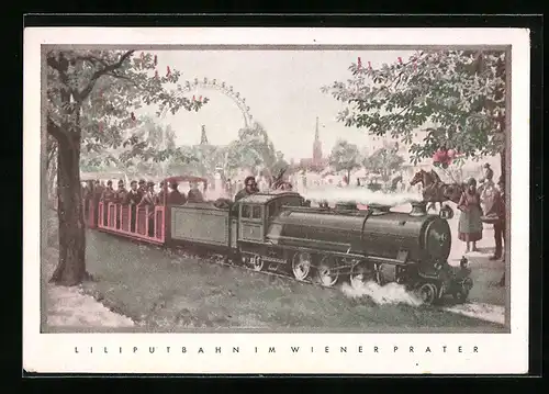 AK Wien, Liliputbahn im Wiener Prater