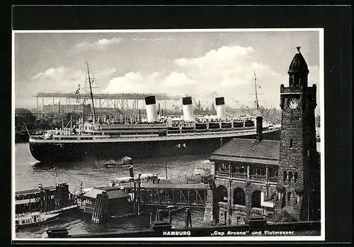 AK Hamburg, Passagierschiff Cap Arcona fährt in den Hafen ein