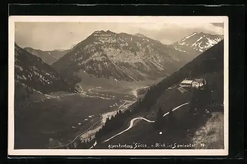 AK Steg, Kurhaus Sücca in den Alpen