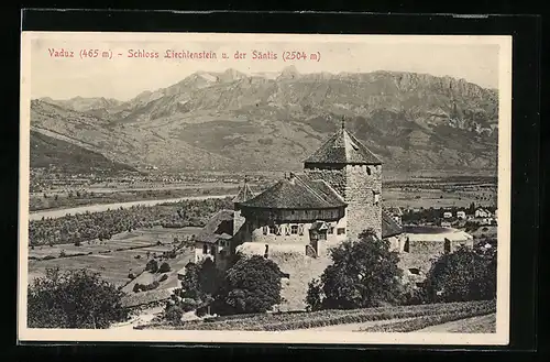 AK Vaduz, Schloss Liechtenstein und der Säntis