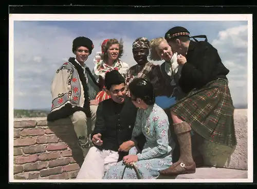 AK DDR-Propaganda, Die Jugend der Welt will den Frieden, Glückliche Weltjugend