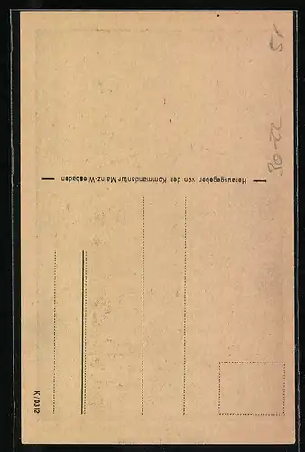 AK Fahnensaal der Kommandatur Mainz-Wiesbaden, Fahnen der alten Armee