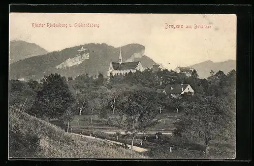 AK Bregenz am Bodensee, Kloster Riedenburg u. Gebhardsberg