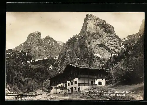 AK Hinterbärenbad, Gasthaus, Totenkirchl u. Kleiner Halt