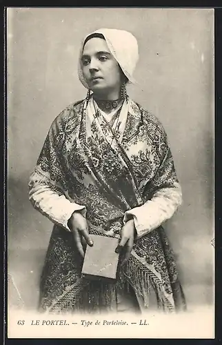AK Le Portel, Type de Porteloise, Tracht Picardie