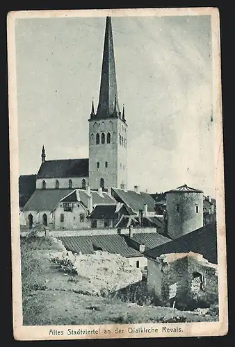 AK Revals, Altes Stadtviertel an der Olaikirche