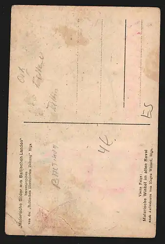 AK Revals, Altes Stadtviertel an der Olaikirche